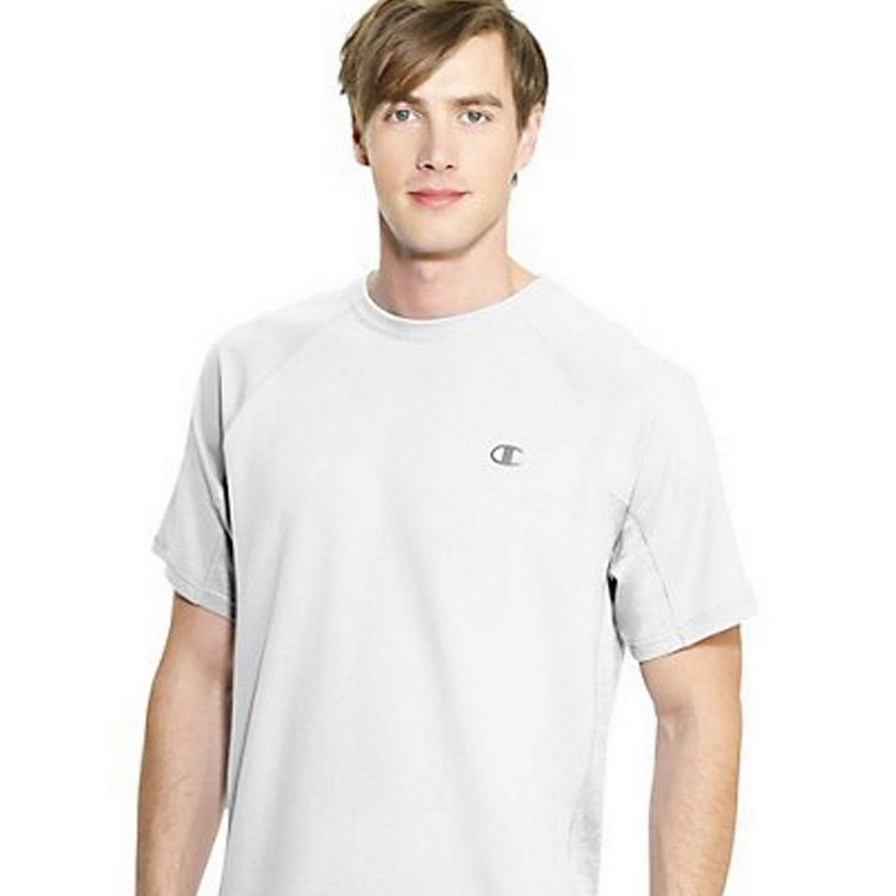 Champion Men’s Performance Vapor Tee White L | PowerTrain Core Grey Logo | NWT